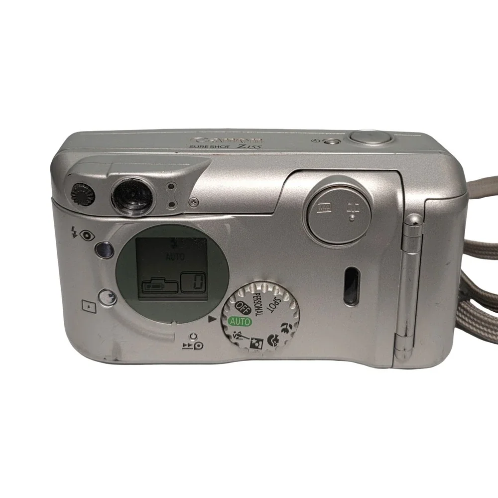 Canon Sure Shot Z155 Caption 35mm Point & Shoot Film Camera Silver Auto Focus
